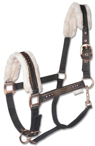 Waldhausen Halfter Elegant, schwarz/roségold, VB