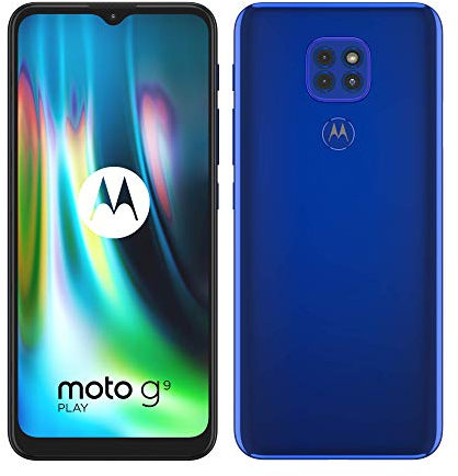 Motorola Moto G9 Play - Smartphone Portable Débloquée 4G (Ecran : 6,3 - 64 Go - 4 Go RAM - Double Sim - Android 10.0) Sapphire Blue