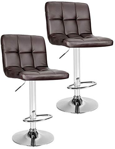 CCLIFE 1er 2er set Barhocker Barstuhl höhenverstellbar Kunstleder Bistrostuhl Bistrohocker 62-82cm Drehstuhl Drehhocker