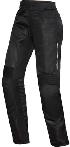 FLM Sports Damen Textil Hose 1.2 - Leichte Motorradhose mit Protektoren,Extra Luftig grau/schwarz S