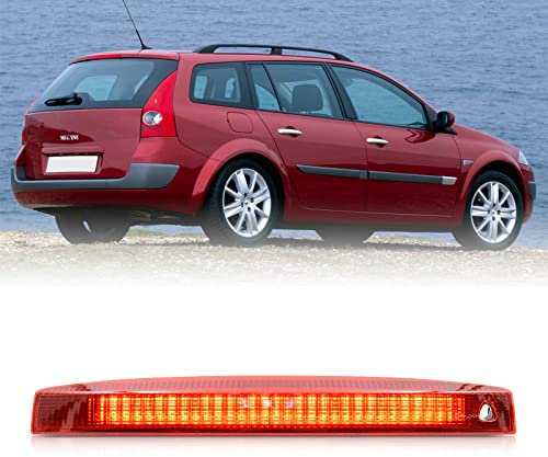 njssjd 1 troisième feu stop arrière à LED rouge CHMSL pour MK2 Renault Megane II Estate 2003 2004 2005 2006 2007 2008 2009