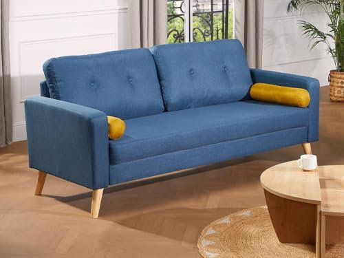Venta-Unica - Sof√° de 3 plazas Tatum de Tela - Azul