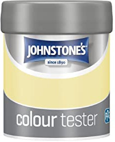 Johnstone's - Paint Tester Pots - Wall & Ceiling Paint - Lemon Daze - Emulsion Paint - Easy to Apply - Dry in 1-2 Hours - 75ml