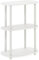 Furinno Turn-N-Tube Espositore laterale ovale moderno a 3 livelli No Tools, Bianco/Bianco Vergine