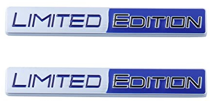 2 Stück limitierte Auflage Emblem Auto-Abzeichen Aufkleber Dekor Passend für Auto, Motorrad, LKW (Blau)