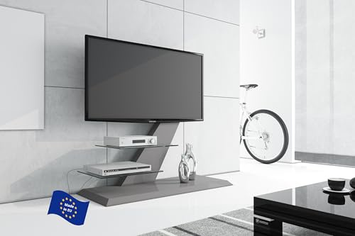 Design TV Schrank HZ-111 Grau Hochglanz TV Rack TV Möbel Fernsehtisch TV Ständer