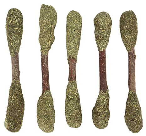 Palitos Naturales de Manzana y Alfalfa para Conejos y Animales Pequeños, Juguete Masticable, Suplemento Digestivo