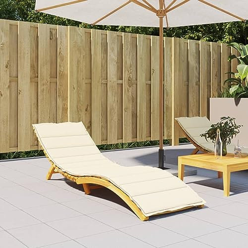 Camerina Sonnenliegen-Auflage Creme 200x70x3 cm Oxford-Gewebe Liegestuhl-Sauna Saunaliege Outdoor
