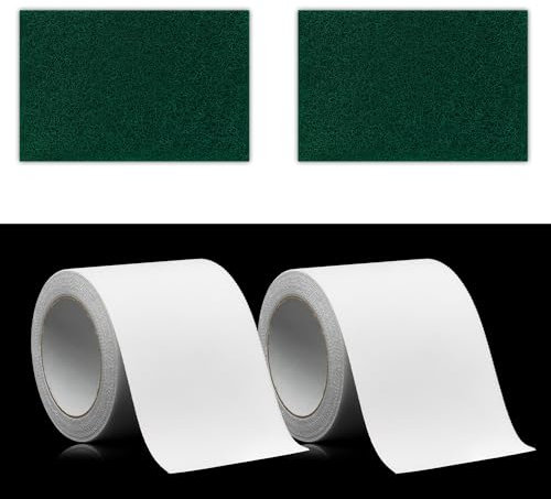 mayoken PEVA - Set di 2 rotoli di nastro adesivo antiscivolo in nylon, 10 cm x 10 m, trasparente, autoadesivo, motivo a diamanti, strisce antiscivolo per scale, interni ed esterni, nastro antiscivolo