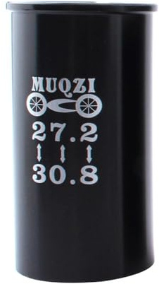 1 Stück Sattelstützen Reduzierhülsen, Aluminiumlegierung Fahrradsattelstütze Rohr Adapter Reduzierhülse für Mountainbike Rennrad Reise Fahrrad, Schwarz