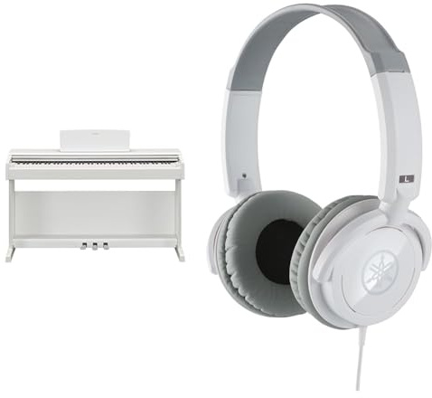 Yamaha ARIUS YDP-145 Piano Numérique - Piano d'Intérieur Moderne et meuble pour Amateurs & HPH-100 – Casque audio pour piano numérique – Écouteurs filaires à la sonorité dynamique