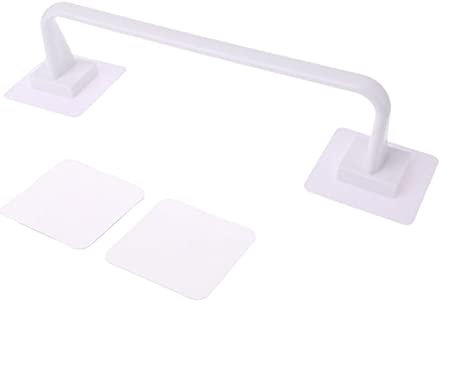 LiChA , Handtuchhalter für Badezimmer, Selbstklebende, an der Wand montierte Badezimmer-Handtuchstange, Regalhalter, Toilettenpapier-Aufhänger/weiß/s