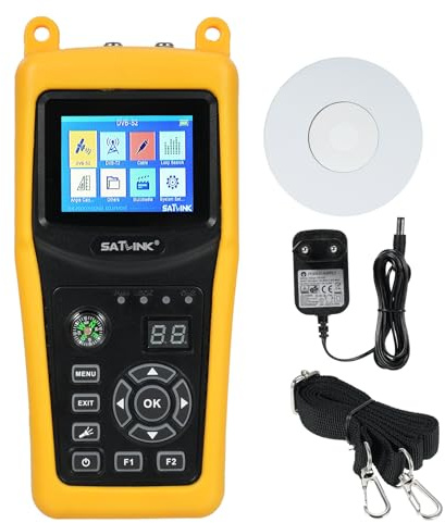 Mulcort Satlink ST-5032 DVB-S2/S ISDB-T J83B Misuratore di segnale satellitare digitale da 950 a 2150 MHz Schermo LCD TFT da 2,4 pollici Misuratore di potenza del segnale con bussola Dispositivo
