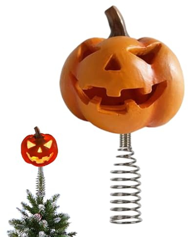 Decoración para árbol de Calabaza de Halloween, 7.87 Pulgadas, decoración de Calabaza para Parte del árbol, Adornos de Halloween, Calabaza, Adorno de Fantasma Espeluznante de Pesadilla Antes