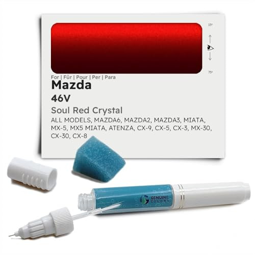 Genuine Colors Lackstift Soul RED Crystal 46V für Mazda Rot MAZDA6 MAZDA2 MAZDA3 Miata MX-5 MX5 ATENZA CX-9 CX-5 CX-3 MX-30 CX-30 CX-8