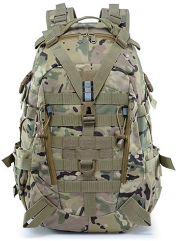 Lawaia 25L Sac à Dos Voyage Homme Loisir, Sac a Dos Militaire, Sac à Dos Pour Moto Etanche Trekking RandonnéE Camping PêChe Escalade Alpinisme Ou Utilisation Quotidienne (CP)
