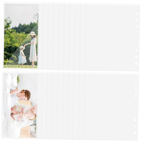 OFFSCH A5-ordner-nachfüllseiten Schutzhüllen Blendfreie Papierschutzhüllen Lochtaschen Für Karten Foto-aufbewahrungsseiten