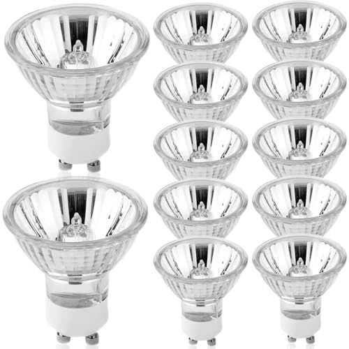 Vaileal 12 Stück GU10 Halogenlampen,35W 230V Halogen Reflektor Leuchtmittel, Halogenlampen Reflektor Leuchtmittel, Dimmbar Warmweiß 2800K, Glühbirnen Halogenstrahler Halogen-Glühbirnen