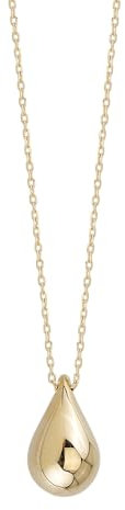 JC Trauringe Tropfen Kette Gold Kette mit Tropfen Anhänger klassische, schlichte Goldkette Halskette Goldschmuck 45 cm Damen Schmuck in Echt 585 Goldgelb inkl. Schmucketui 8775