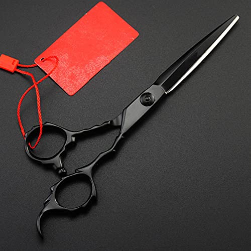 Haarschneideschere, 6 Zoll, professionell, Japan 440C, schwarz, Friseurschere, Schneideschere, Makas, Effilierschere, Friseurschere, Schneiden (Schneiden)