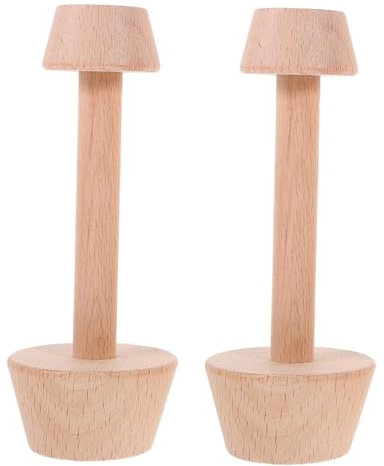 LIGIGWASH Wooden Double-Sided Tart Pastry Tamper Mold 2pcs Baking Press Tool for Egg Tarts Muffins Cheesecakes Kitchen Baking Accessories