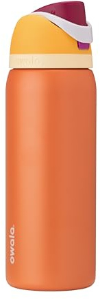 Owala FreeSip Insulated Stainless Steel Water Bottle with Straw for Sports, Travel, and School BPA-Free Sports Water Bottle, 32 oz, Citrus Crush