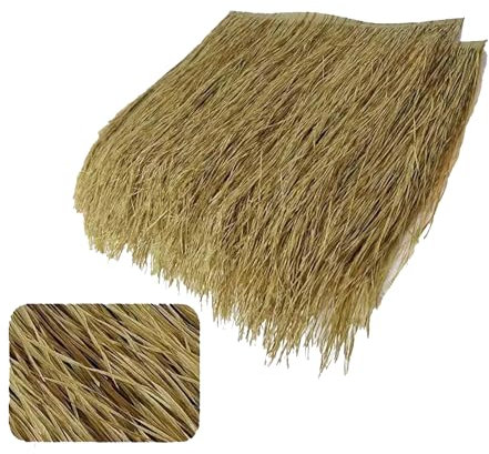 Lot de 30 dalles ignifuges en plastique PVC pour tonnelle, jardin, parasol, terrasse, revêtement durable en rouleau de chaume