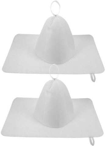 Beaupretty 2sets Felt Sauna Hat and Cushion Mat Insulated Sauna Accessories Ukrainian Ornament for Men and Women and Comfortable Banya Gear for Home and Spa Use