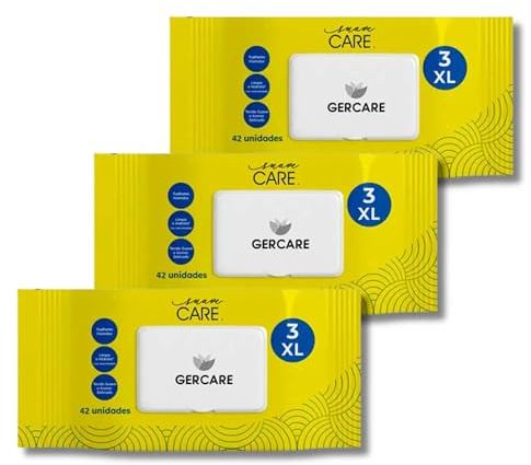 Pack de 3 paquetes con 42 Toallitas de Adulto con Crema Hidratante. Toallitas para Personas Mayores. Toallitas Hidratantes. Toallitas Húmedas Adultos 126 Unidades.