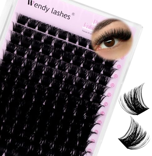 WENDY LASHES Cluster Lashes D Curl Individual Eyelashes 200D Mixed 10-18mm