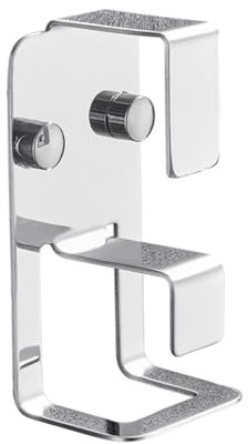 MUELODSIC Stainless Steel Washbasin Hooks Double Hanger Wall Mount Storage Rack for Bathroom Kitchen Space Saving Easy Installation Silver