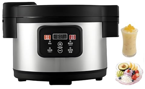 AiODiO 2200W Automatic Commercial Pearl Pot, with Digital Display & Intelligent Temperature Sensor,Heat Preservation 0-12H Timer, for Tea Sago Pearl Milk Tea 12L