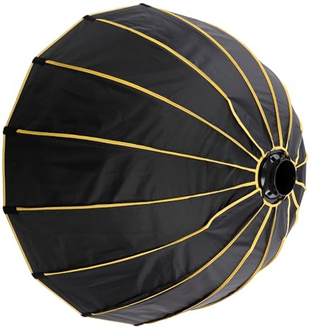 Softbox parabolico profondo 120 cm con griglia a nido d'ape e borsa per il trasporto
