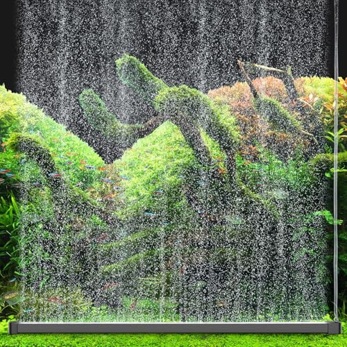hygger Sauerstoff Aquarium, Luftstein Für Aquarium 80CM, Sauerstoff Blasenstreifen, Aquarium Luftausströmer Steine Diffusor, Sprudelstein für Aquarium Set mit Luftschlauch für Süßwasser Salzwasser