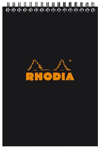 Rhodia 165009C Notizblock A5 14,8x21cm kariert 80 Blatt 80 g schwarz