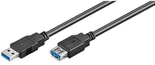 Goobay 93998 Cavo Prolunga USB 3.0 Super Speed, Nero, 1.80m Lunghezza del Cavo