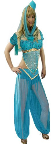 Yummy Bee - Arabische Prinzessin Bauchtänzerin Bollywood Karneval Fasching Kostüm Damen Größe 34-46 (38)