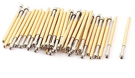 sourcing map 40 Pcs P125A 2,5mm Dmr. Konkave Spitze Federprüfstifte Testen Kontaktstift 33mm de