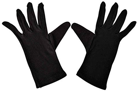 FRANZ MENSCH Hygostar Baumwoll-Handschuh NERO schwarz, Größe L, Paar