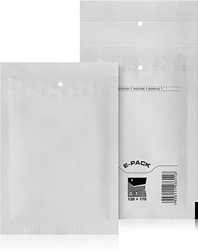 A1 200 St. Luftpolstertaschen Versandtaschen E-PACK A/1 Weiß 120×175 Luftpolsterumschlag