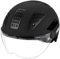 ABUS Stadthelm Hyban 2.0 ACE - Fahrradhelm mit Visier, Licht und ABS-Hartschale - für Damen und Herren - Schwarz Matt, Größe XL