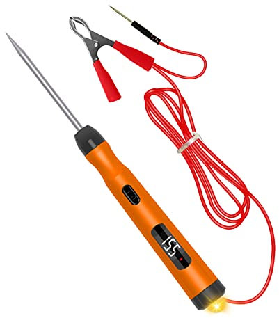 Spannungsprüfer KFZ Prüflampe Spannungstester DC 6 V 12 V 24 V Stromprüfer Digitaler LED-KFZ-Stromkreistester Auto Schaltung Teststift