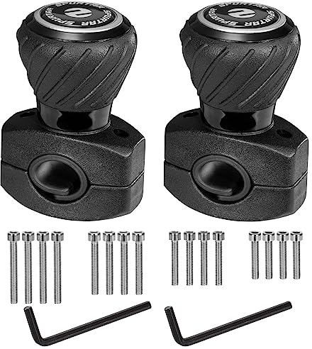 Spurtar Lot de 2 Spinners universels pour Volant de Voiture - pour Voiture, Camion, Chariot élévateur, Tondeuse à Gazon, Tracteur, Bateau, Chariot de Golf - Noir