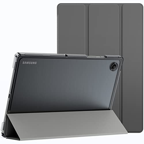 JETech Custodia per Samsung Galaxy Tab A8 10,5, Grigio Scuro | Cover per SM-X200/X205/X207 2022 Modello, Retro Traslucido Sottile, Supporto Tri-Pieghevole