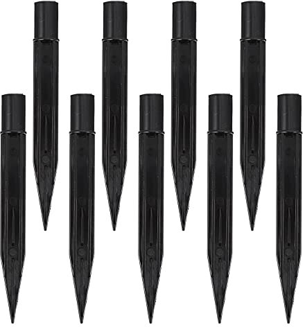 Happyyami 10pcs Plastic Ground Stake Spikes for Solar Garden Lights Replacement Stakes for Pathway and Landscape Lighting Weatherproof Accessory for Outdoor Decor