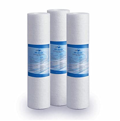 Swan Filtre à sédiments 10 pouces 25 microns Ultrafiltration. Élimine le sable, la boue, les particules de rouille et les impuretés suspendues. 3 pièces