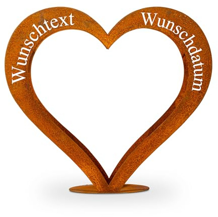 D&L Lasertec, Edelrost Kaminholzregal, personalisierbar, Holzregal, personalisiert Geschenkidee