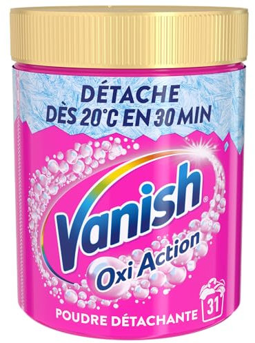 Vanish Oxi Action Booster de Lavage - Détachant Textile et Anti-décoloration - Poudre 940g