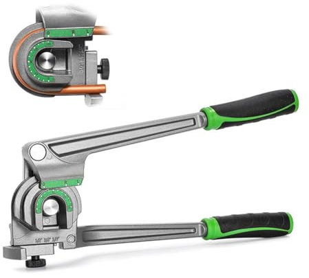 QUTBAG Cintreuse de Tubes Manuelle, Outil de cintrage de Tubes 3 en 1 1/4 3/8 1/2, cintreuse de Tubes en cuivre et Aluminium CVC à 180 ° pour la réparation de réfrigérateurs de climatisation