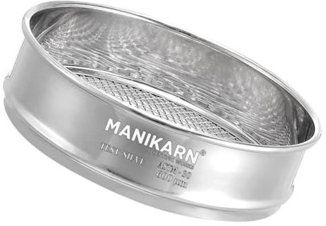 MANIKARN Test Sieve 8 Inch (200mm) – 600 Micron Mesh, ASTM No. 30 – Grade 304 Stainless Steel Frame & Mesh – Laboratory Sieve for Soil, Sand, and Particle Size Analysis